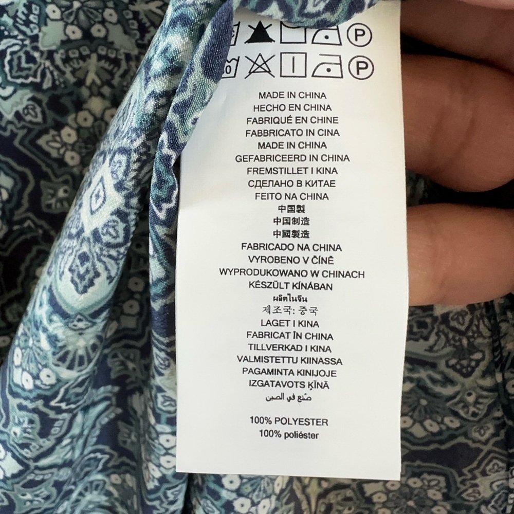 Michael Kors Blue Patterned Blouse - Picture 8 of 12